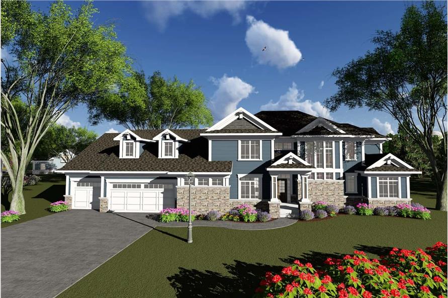 101-2016: Home Plan Rendering-Front View