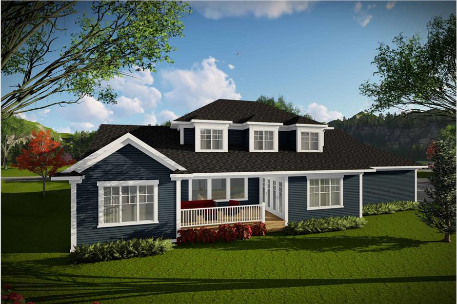 Rear View of this 5-Bedroom, 4853 Sq Ft Plan - 101-2020