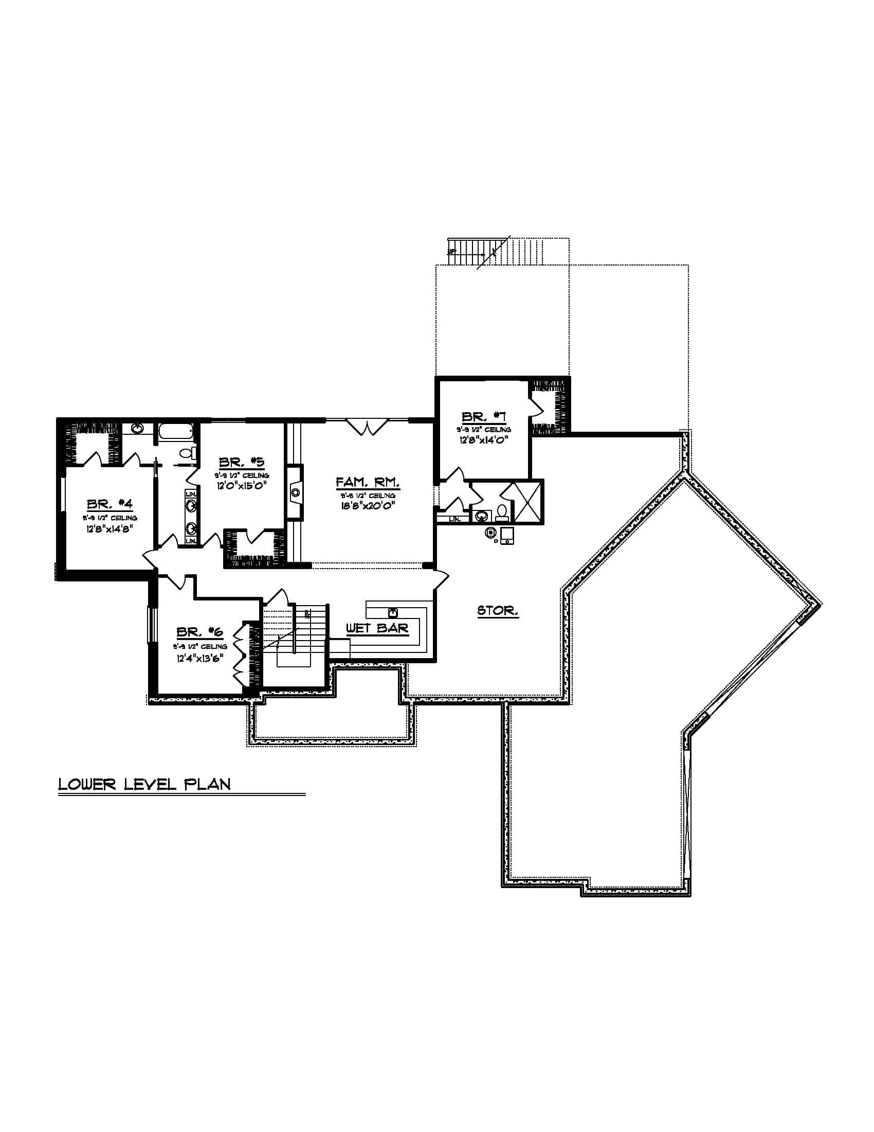 Basement of Traditional Plan #101-2039
