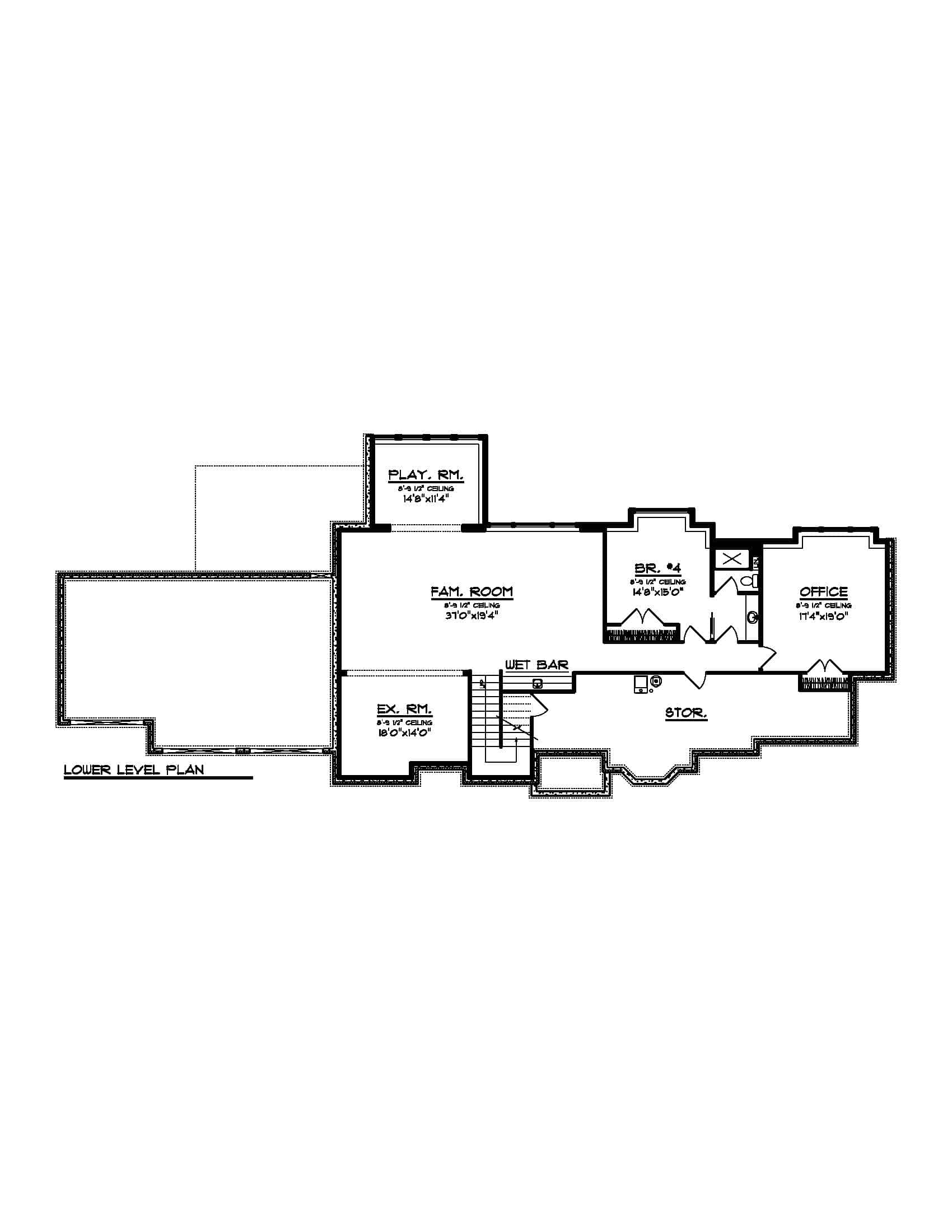 Basement of Ranch Plan #101-2040