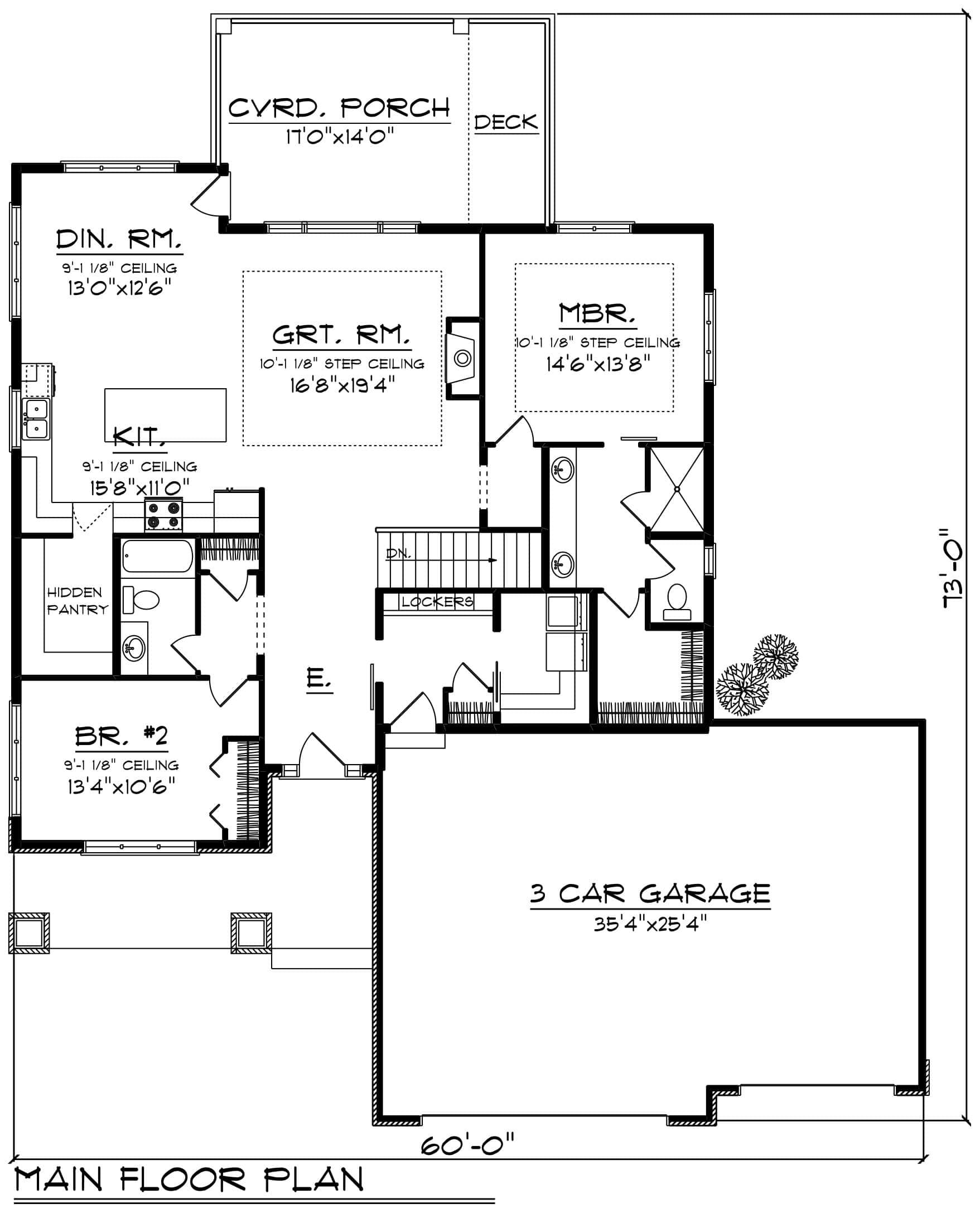 Main Level of Ranch Plan #101-2041