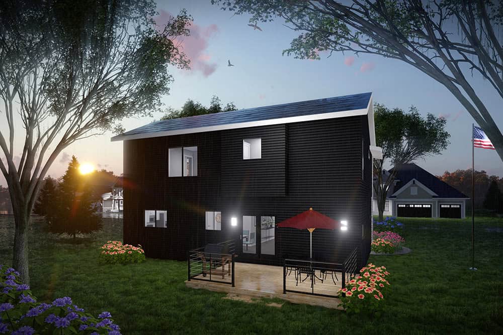 Rear View of this 3-Bedroom,1634 Sq Ft Plan -101-2044