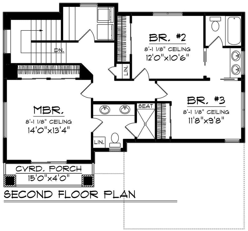 Upper Level of Modern Plan #101-2044