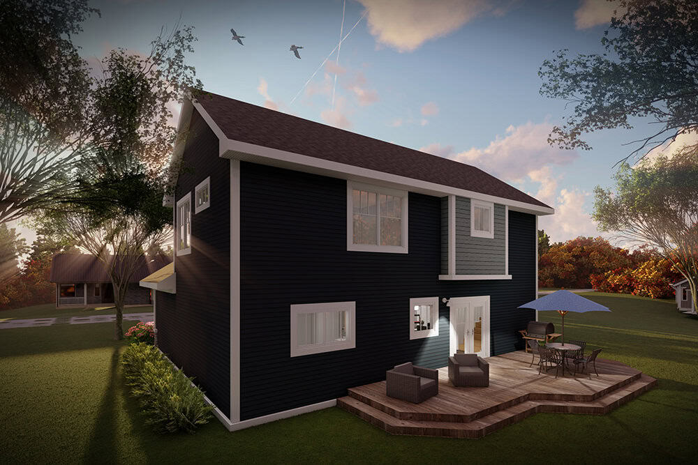 Rear View of this 3-Bedroom,1634 Sq Ft Plan -101-2045