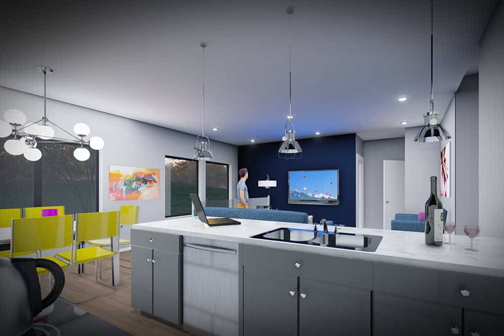 Kitchen: Breakfast Bar of this 3-Bedroom,1740 Sq Ft Plan -101-2047