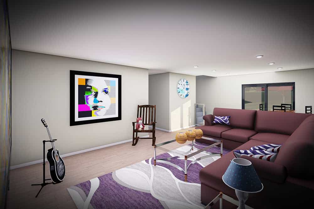 Family Room of this 3-Bedroom,1740 Sq Ft Plan -101-2047