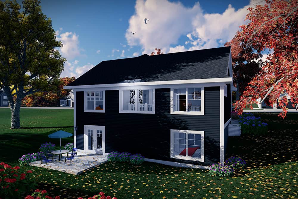 Rear View of this 3-Bedroom,1740 Sq Ft Plan -101-2048