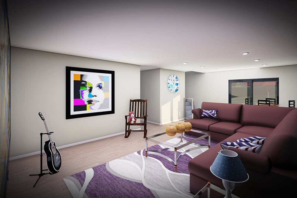 Family Room of this 3-Bedroom,1740 Sq Ft Plan -101-2049