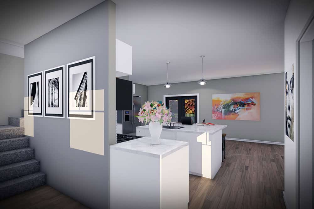 Entry Hall of this 3-Bedroom,1823 Sq Ft Plan -101-2051