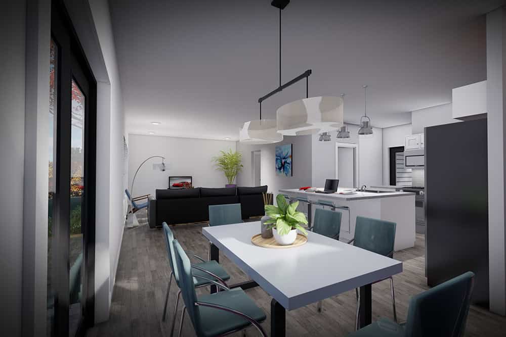 Dining Room of this 3-Bedroom,1823 Sq Ft Plan -101-2052