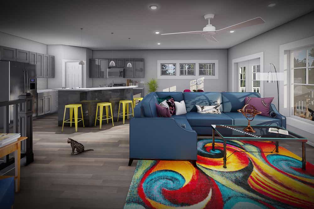 Great Room of this 2-Bedroom,1372 Sq Ft Plan -101-2053