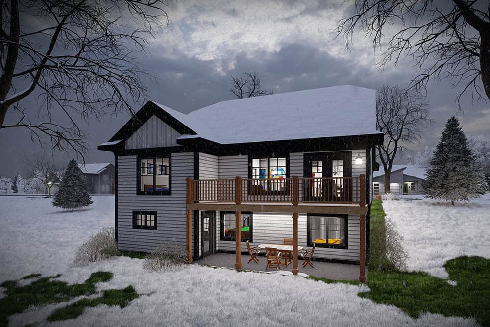 Rear View of this 3-Bedroom,2260 Sq Ft Plan -101-2056