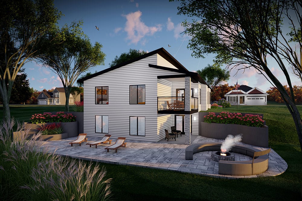 Rear View of this 4-Bedroom,2307 Sq Ft Plan -101-2060