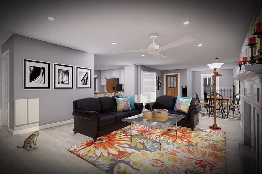 Great Room of this 2-Bedroom,1364 Sq Ft Plan -101-2061