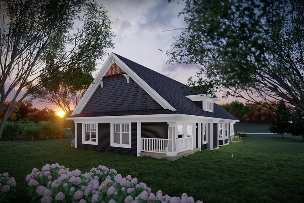 Rear View of this 2-Bedroom,1364 Sq Ft Plan -101-2061