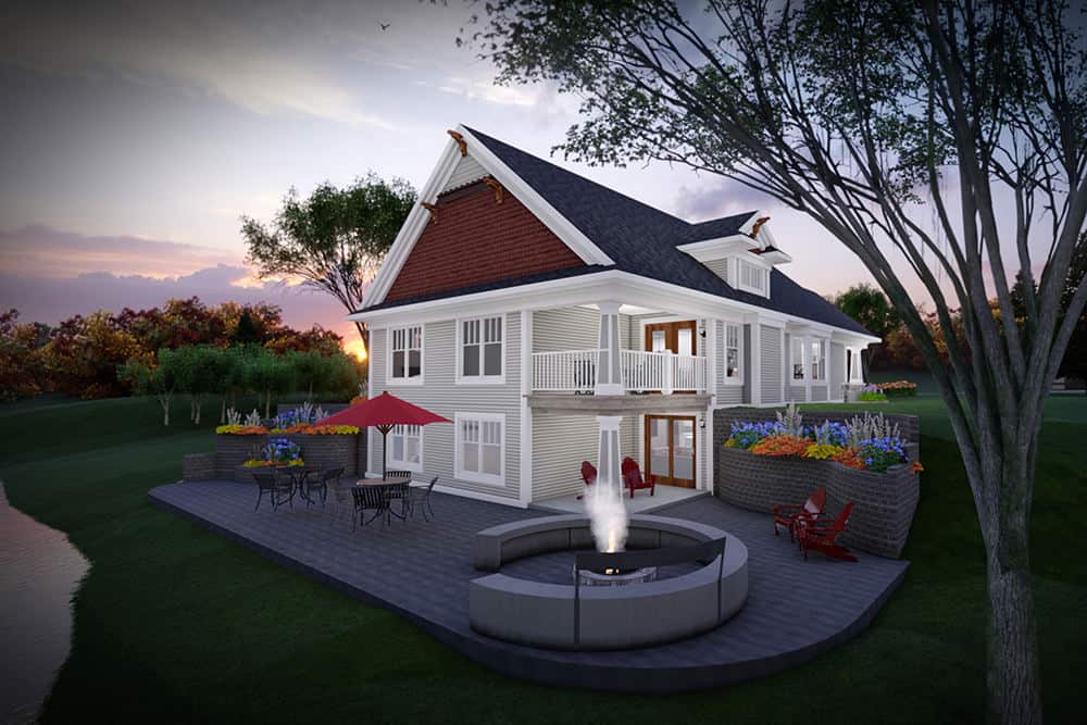 Rear View of this 4-Bedroom,2307 Sq Ft Plan -101-2062