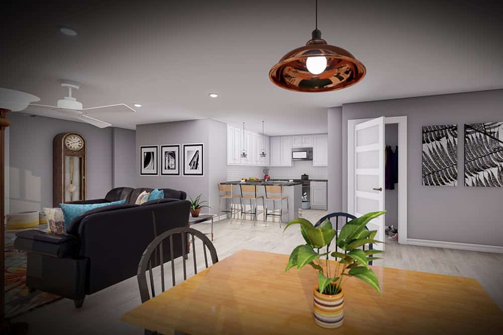 Dining Room of this 2-Bedroom,1364 Sq Ft Plan -101-2063