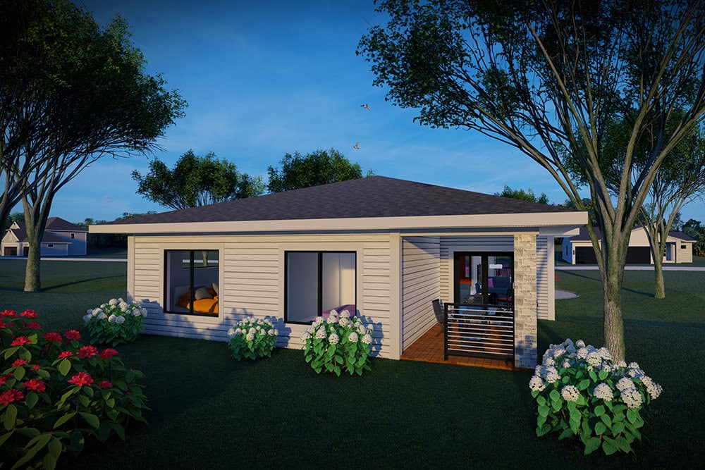 Rear View of this 2-Bedroom,1364 Sq Ft Plan -101-2063