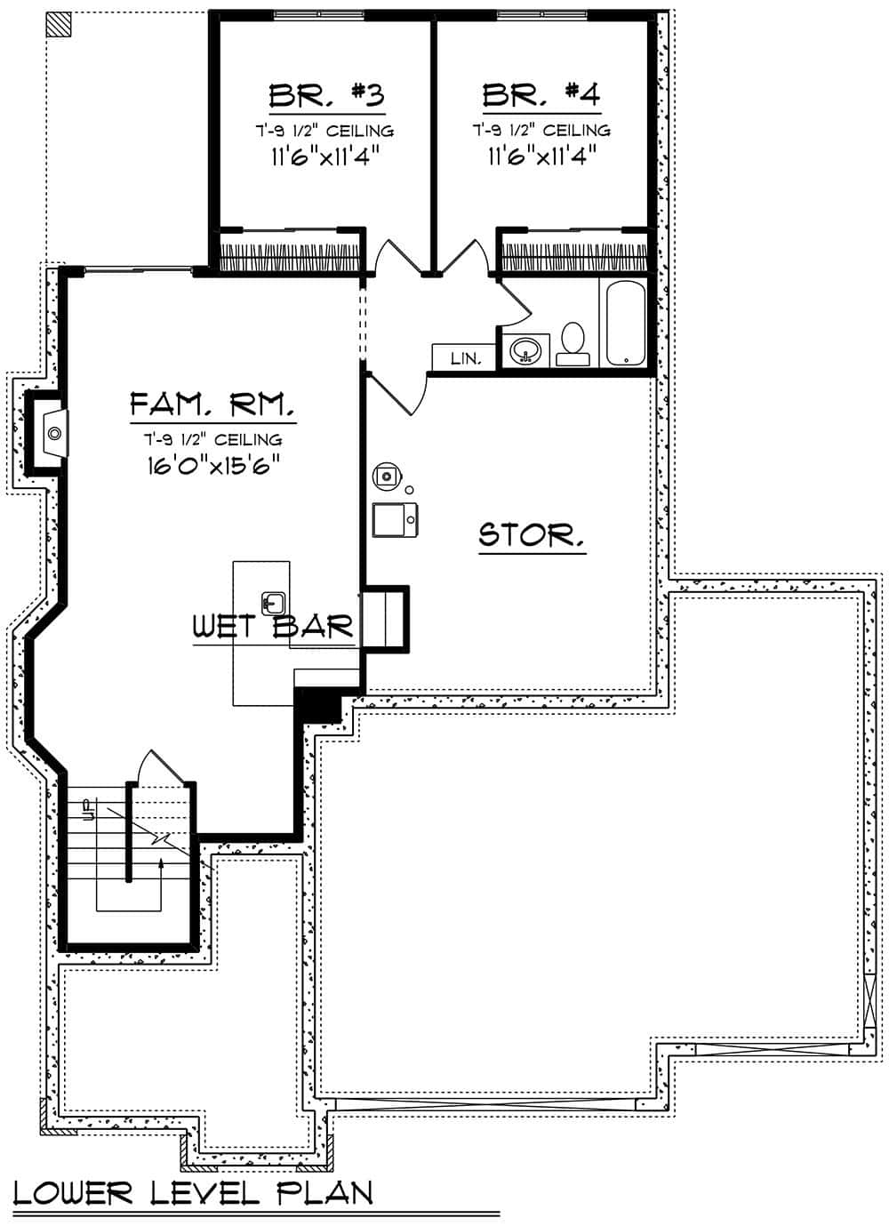 Basement of Prairie Plan #101-2064