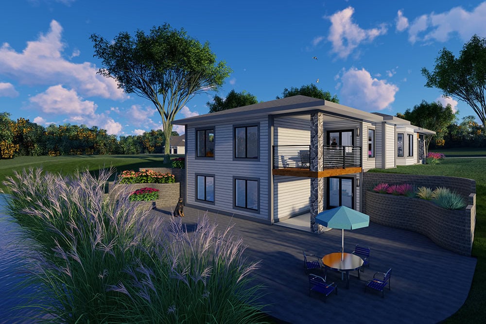 Rear View of this 4-Bedroom,2307 Sq Ft Plan -101-2064