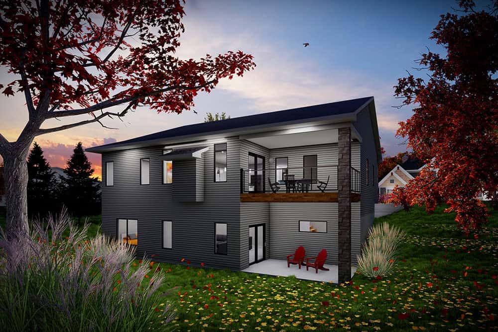 Rear View of this 4-Bedroom,2357 Sq Ft Plan -101-2066