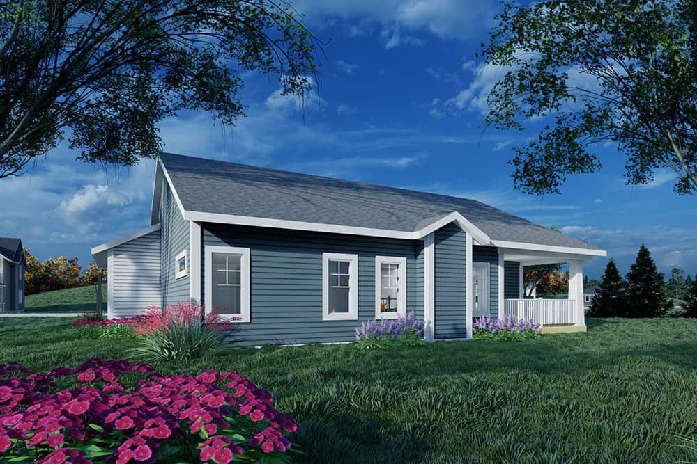 Rear View of this 3-Bedroom,1501 Sq Ft Plan -101-2069