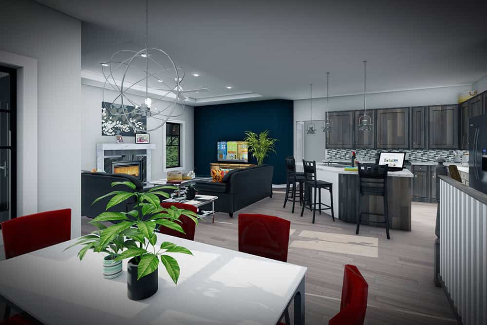 Dining Room of this 4-Bedroom,2307 Sq Ft Plan -101-2070