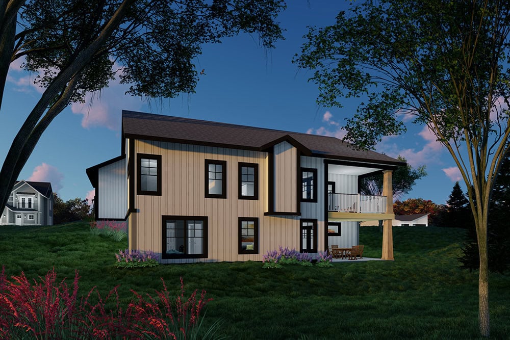 Rear View of this 4-Bedroom,2307 Sq Ft Plan -101-2070