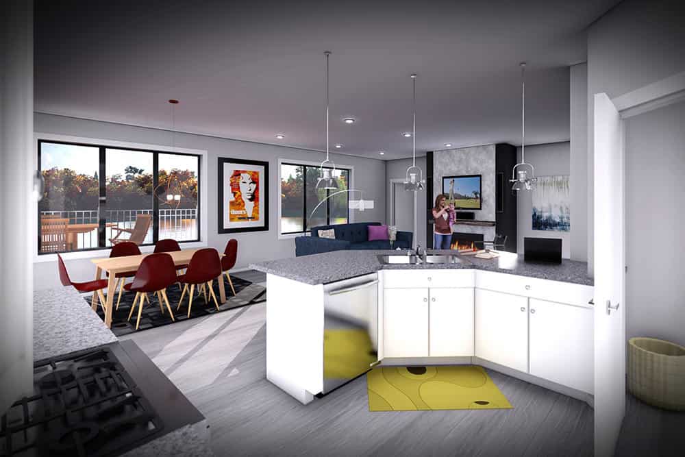 Kitchen: Breakfast Bar of this 2-Bedroom,1484 Sq Ft Plan -101-2071