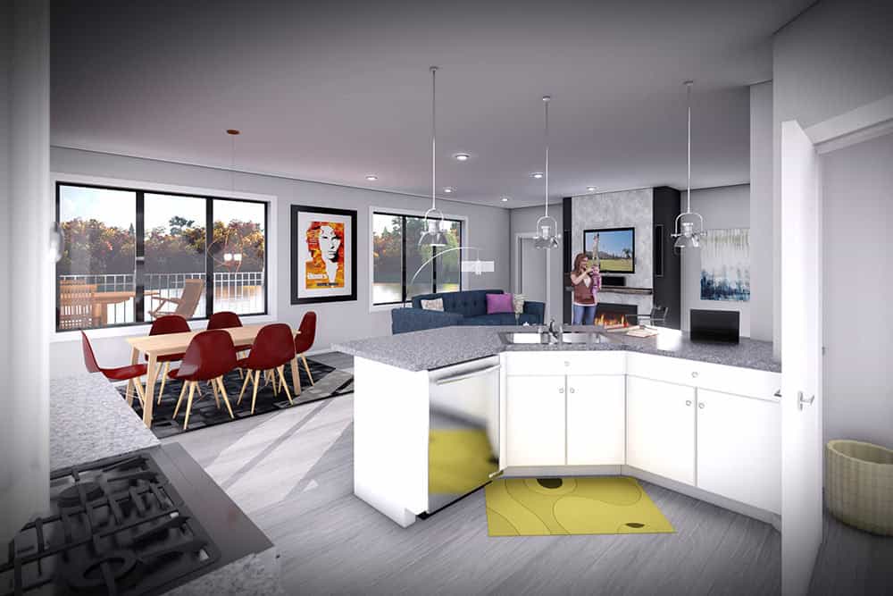 Kitchen: Breakfast Bar of this 4-Bedroom,2556 Sq Ft Plan -101-2072