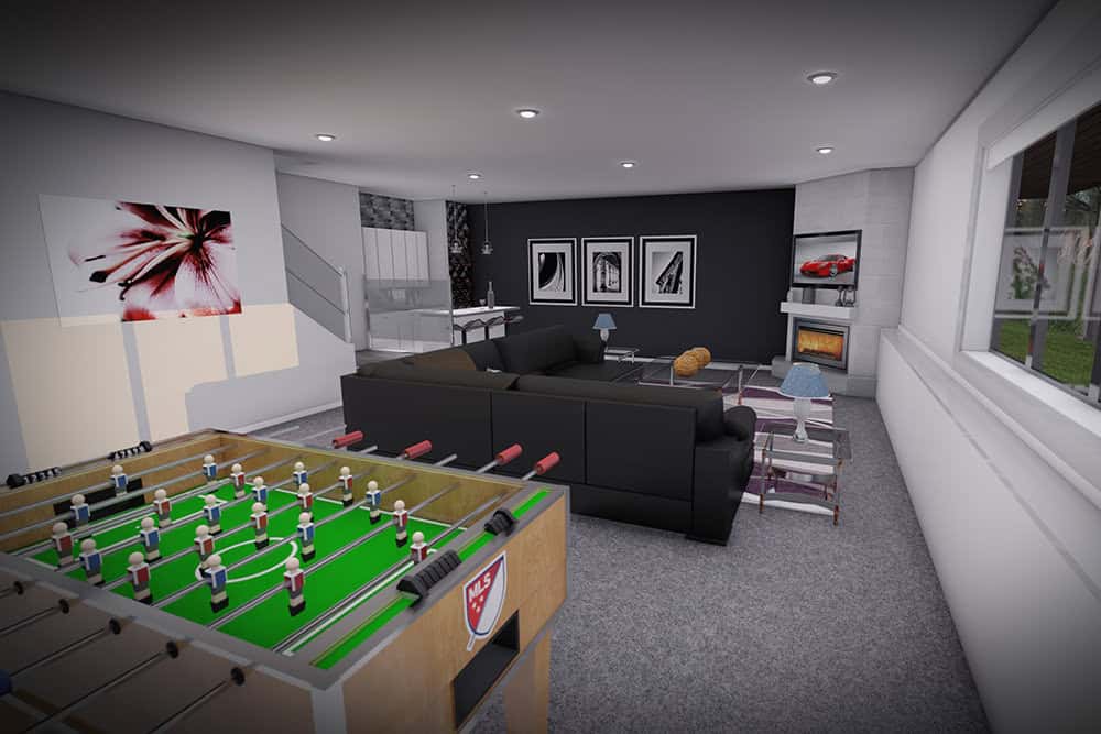 Game Room of this 4-Bedroom,2556 Sq Ft Plan -101-2072