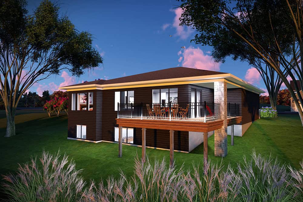 Rear View of this 4-Bedroom,2556 Sq Ft Plan -101-2072