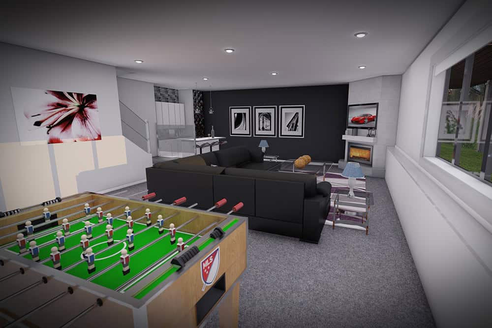 Game Room of this 4-Bedroom,2556 Sq Ft Plan -101-2074