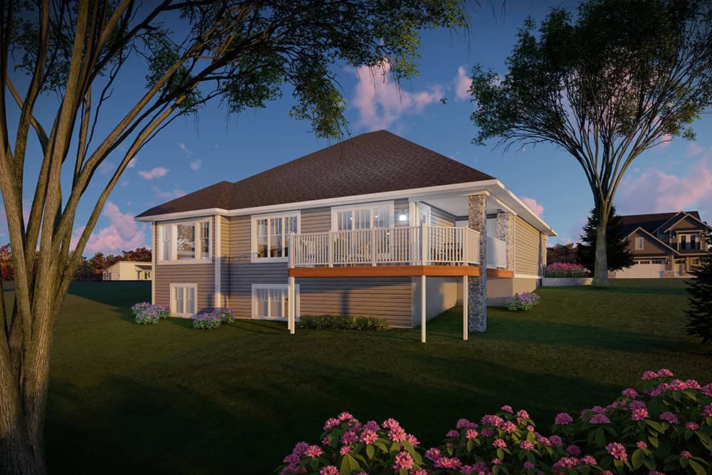 Rear View of this 4-Bedroom,2556 Sq Ft Plan -101-2074