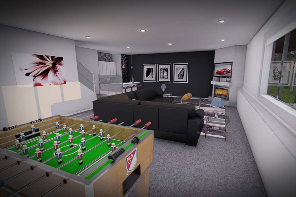 Game Room of this 4-Bedroom,2556 Sq Ft Plan -101-2076