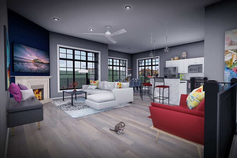 Great Room of this 2-Bedroom,1569 Sq Ft Plan -101-2077
