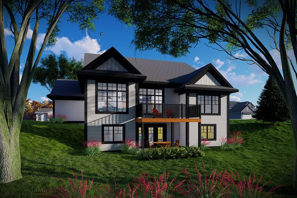 Rear View of this 4-Bedroom,2567 Sq Ft Plan -101-2078