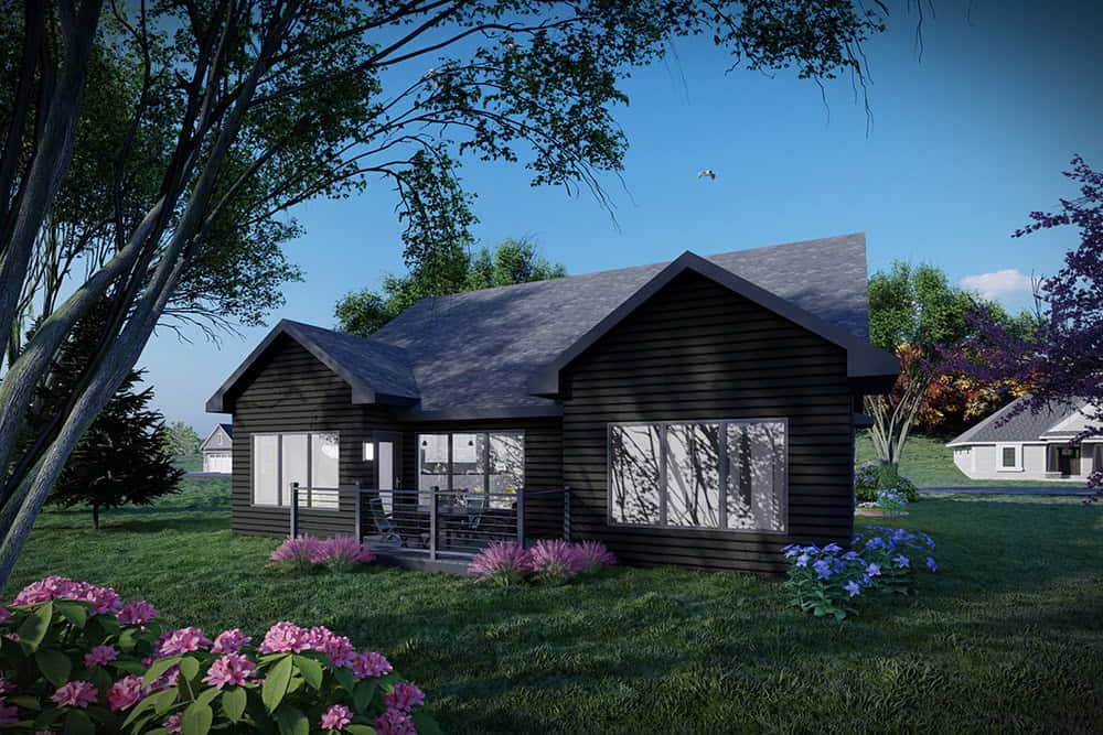 Rear View of this 2-Bedroom,1569 Sq Ft Plan -101-2081