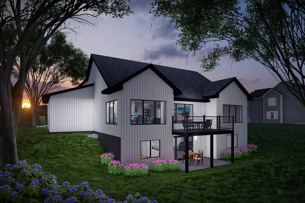 Rear View of this 4-Bedroom,2567 Sq Ft Plan -101-2082