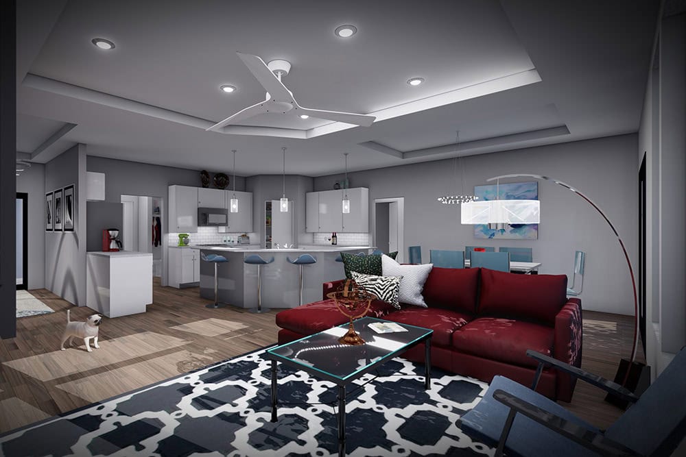 Great Room of this 3-Bedroom,1583 Sq Ft Plan -101-2083