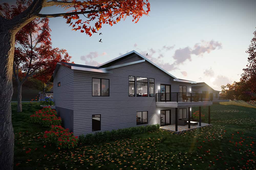 Rear View of this 5-Bedroom,2621 Sq Ft Plan -101-2084