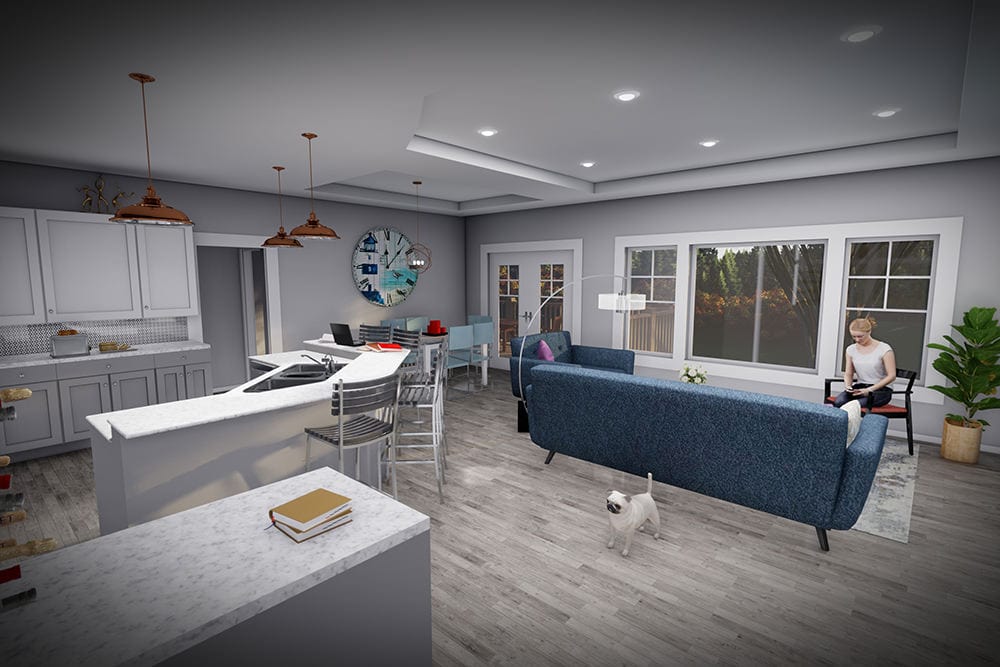 Great Room of this 3-Bedroom,1583 Sq Ft Plan -101-2085