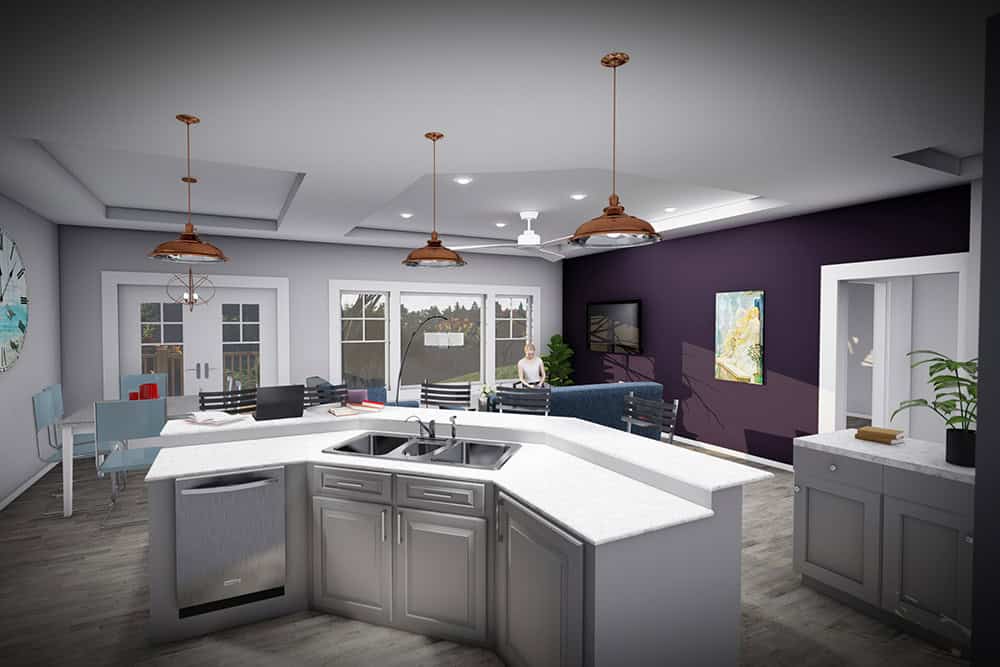 Kitchen: Kitchen Island of this 5-Bedroom,2621 Sq Ft Plan -101-2086