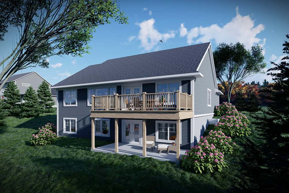 Rear View of this 5-Bedroom,2621 Sq Ft Plan -101-2086