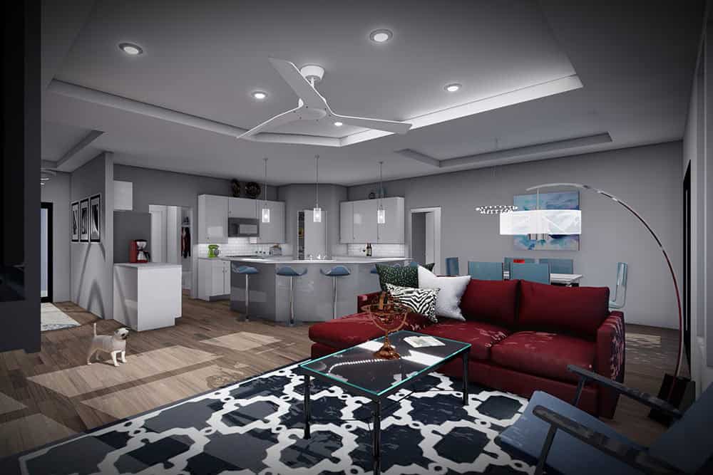 Great Room of this 3-Bedroom,1583 Sq Ft Plan -101-2087