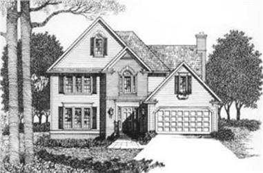 3-Bedroom, 1841 Sq Ft Traditional Home Plan - 102-1020 - Main Exterior