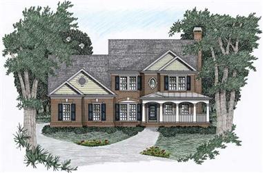 5-Bedroom, 2070 Sq Ft Country Home Plan - 102-1024 - Main Exterior