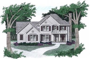 3-Bedroom, 1696 Sq Ft Southern Home Plan - 102-1027 - Main Exterior