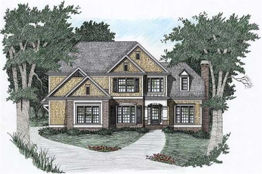 4-Bedroom, 2329 Sq Ft Traditional Home Plan - 102-1034 - Main Exterior