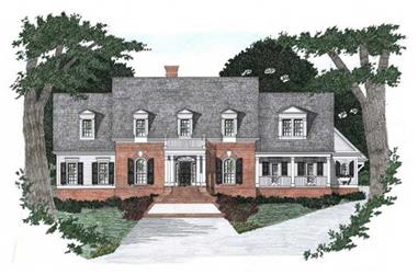 4-Bedroom, 3142 Sq Ft Traditional Home Plan - 102-1057 - Main Exterior